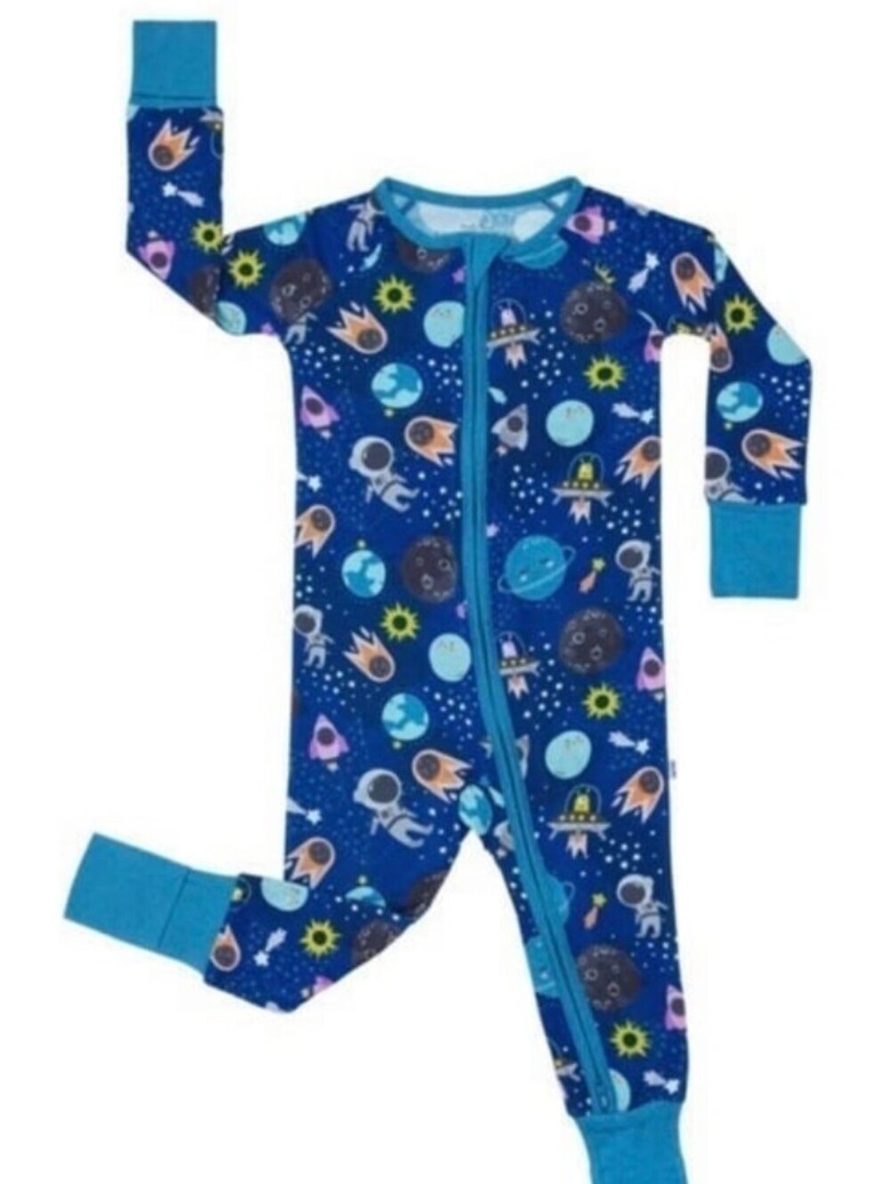 Little Sleepies Bamboo Zippy - Discontinued | Out Of This World Space Print